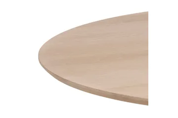 Saku Runt Matbord 120 cm med Trä- och Ekutseende - Vit - Möbler - Bord & matgrupp - Matbord & köksbord