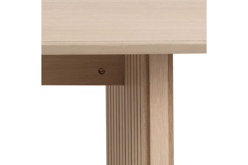 Saku Stort Rektangulärt Matbord 220 cm med Trä- och Ekutseende - Vit - Möbler - Bord & matgrupp - Matbord & köksbord