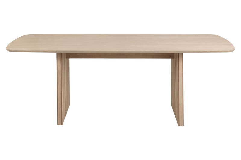 Saku Stort Rektangulärt Matbord 220 cm med Trä- och Ekutseende - Vit - Möbler - Bord & matgrupp - Matbord & köksbord