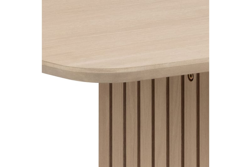 Saku Stort Rektangulärt Matbord 220 cm med Trä- och Ekutseende - Vit - Möbler - Bord & matgrupp - Matbord & köksbord