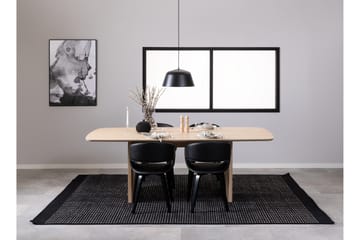 Saku Stort Rektangulärt Matbord 220 cm med Trä- och Ekutseende - Vit - Möbler - Bord & matgrupp - Matbord & köksbord