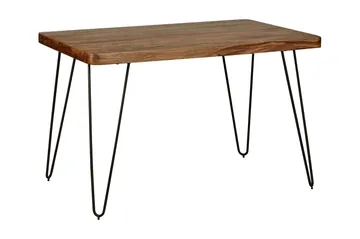 Samhita Rektangulärt Matbord 120 cm i Trä med Metallben - Brun - Möbler - Bord & matgrupp - Matbord & köksbord