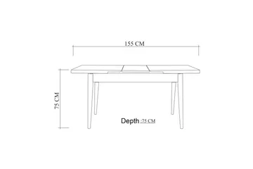 Sanina Matbord 120x75x120 cm - Grön/Vit - Möbler - Bord & matgrupp - Matbord & köksbord