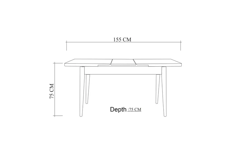 Sanina Matbord 120x75x120 cm - Grön/Vit - Möbler - Bord & matgrupp - Matbord & köksbord
