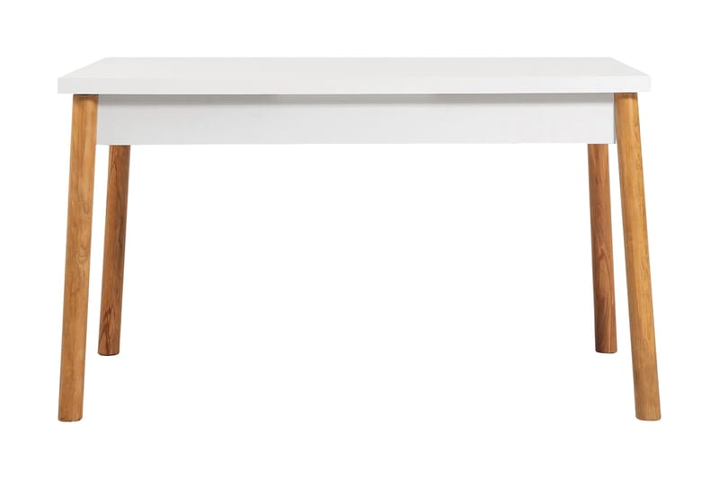 Sanina Rektangulärt Matbord 120 cm i Trä med Raka Ben, Vit|Brun