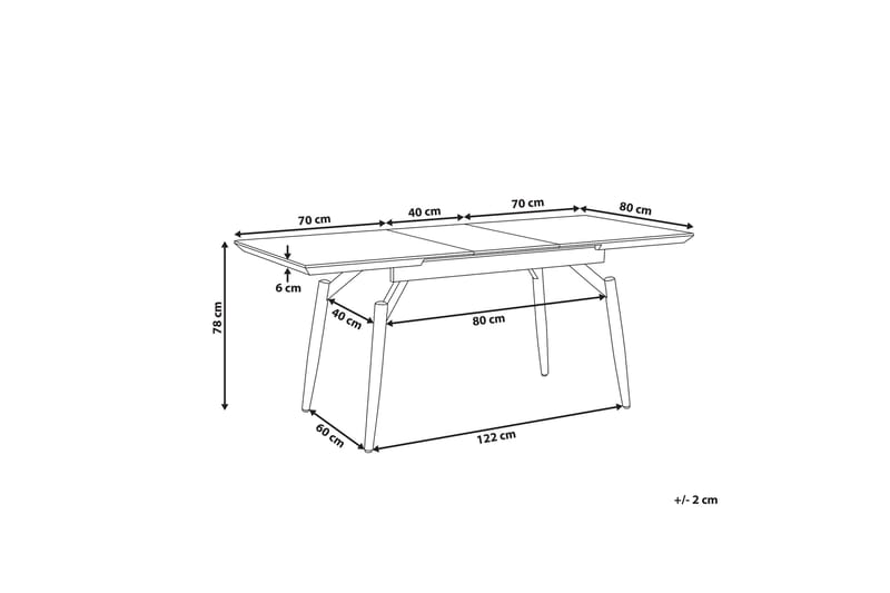Semisa Matbord 180 cm - Mörkbrun/Svart - Möbler - Bord & matgrupp - Matbord & köksbord
