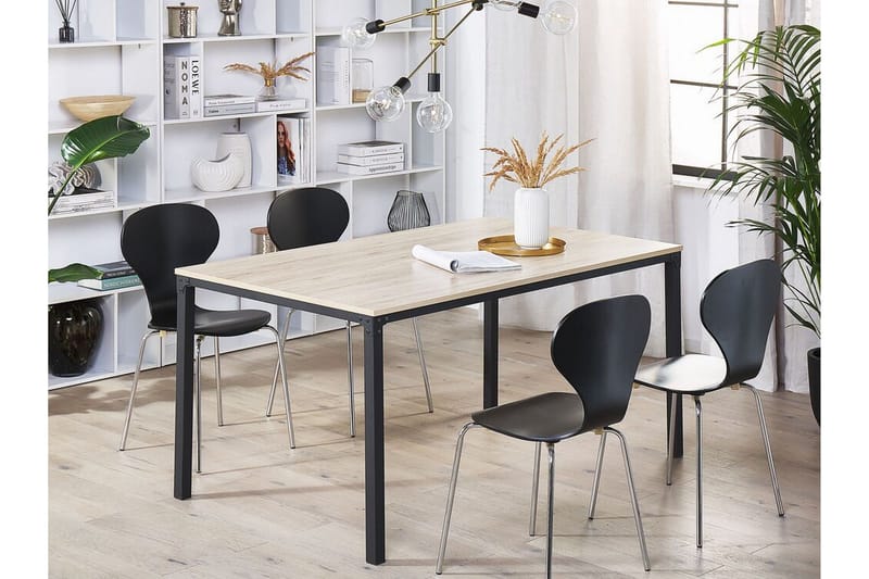 Shiro Matbord 150 cm - Ljust Trä/Svart - Möbler - Bord & matgrupp - Matbord & köksbord