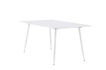 Silar Rektangulärt Matbord 180 cm med Metallutseende - Vit - Möbler - Bord & matgrupp - Matbord & köksbord