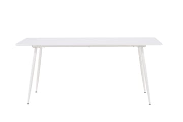Silar Rektangulärt Matbord 180 cm med Metallutseende - Vit - Möbler - Bord & matgrupp - Matbord & köksbord