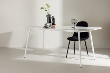 Silar Rektangulärt Matbord 180 cm med Metallutseende - Vit - Möbler - Bord & matgrupp - Matbord & köksbord