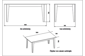 Sincerely Matbord 180 cm - Valnöt|Svart - Möbler - Bord & matgrupp - Matbord & köksbord