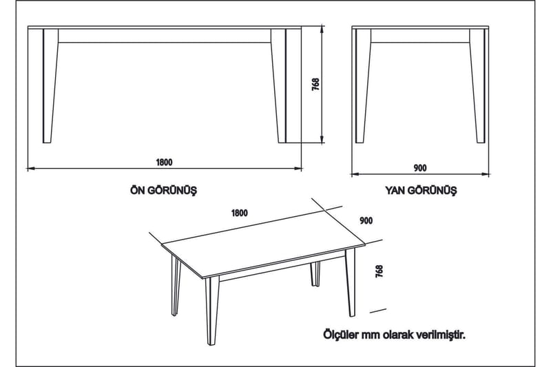 Sincerely Matbord 180 cm - Valnöt|Svart - Möbler - Bord & matgrupp - Matbord & köksbord