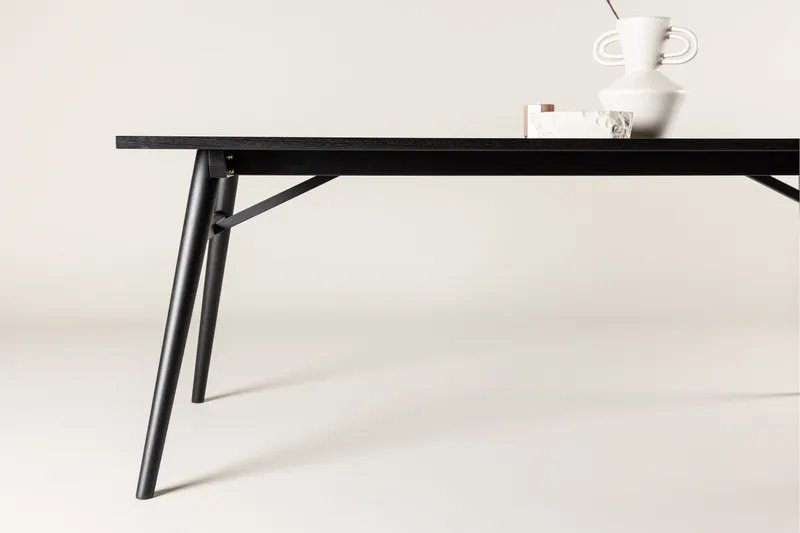 Sleek Matbord 195 cm Förlängningsbart - Svart - Möbler - Bord & matgrupp - Matbord & köksbord