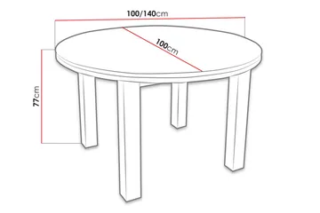 Tabell Förlängningsbart matbord 100 cm - Vit - Möbler - Bord & matgrupp - Matbord & köksbord