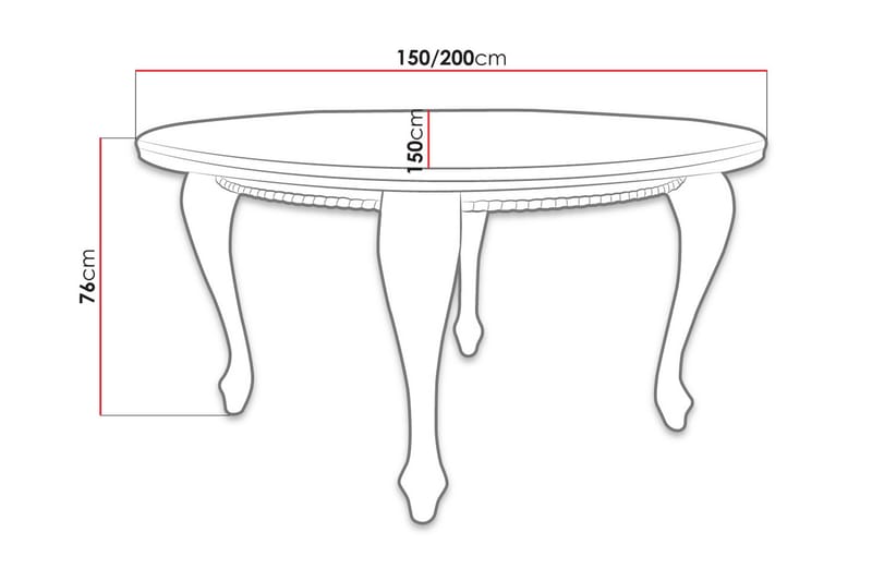 Tabell Förlängningsbart matbord 150 cm - Trä/Natur - Möbler - Bord & matgrupp - Matbord & köksbord