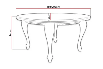Tabell Förlängningsbart matbord 150 cm - Vit - Möbler - Bord & matgrupp - Matbord & köksbord