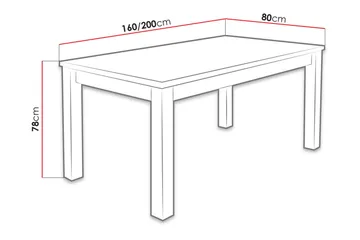 Tabell Förlängningsbart Matbord 160x80x78 cm - Ek - Möbler - Bord & matgrupp - Matbord & köksbord