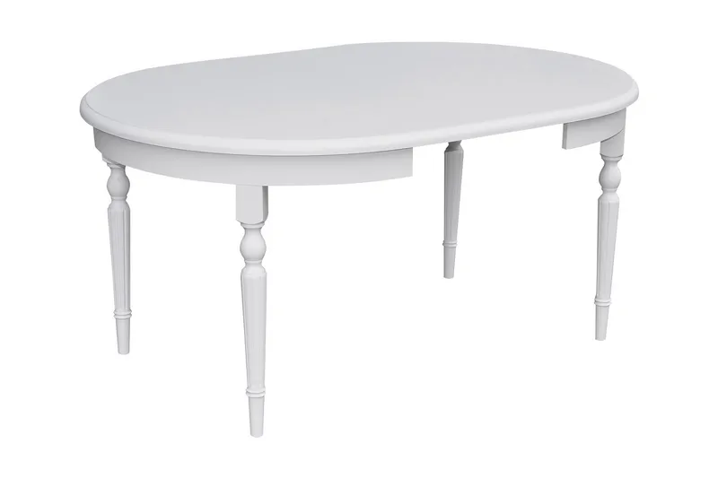 Tabell Runt Matbord 110 cm i Målat Trä, Vit