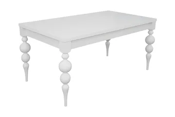 Tabell Utdragbart Rektangulärt Matbord 160 cm - Vit - Möbler - Bord & matgrupp - Matbord & köksbord