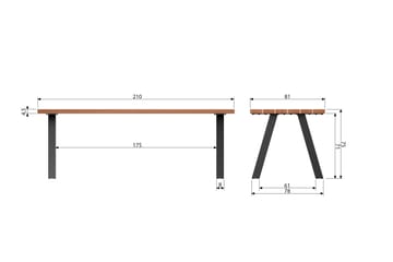 Tablo Matbord 210 cm - Natur - Möbler - Bord & matgrupp - Matbord & köksbord