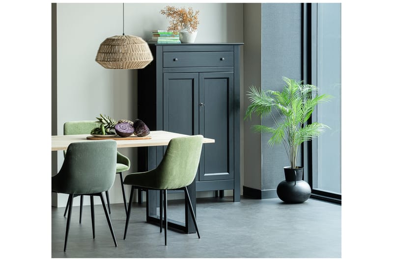 Tablo Matbord U-Formade Ben 160 cm Obehandlat - Ek/Svart - Möbler - Bord & matgrupp - Matbord & köksbord