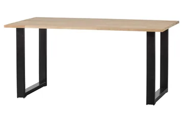 Tablo Matbord U-Formade Ben 160 cm Obehandlat - Ek/Svart - Möbler - Bord & matgrupp - Matbord & köksbord