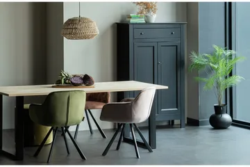 Tablo Matbord U-Formade Ben 200 cm - Ek/Svart - Möbler - Bord & matgrupp - Matbord & köksbord