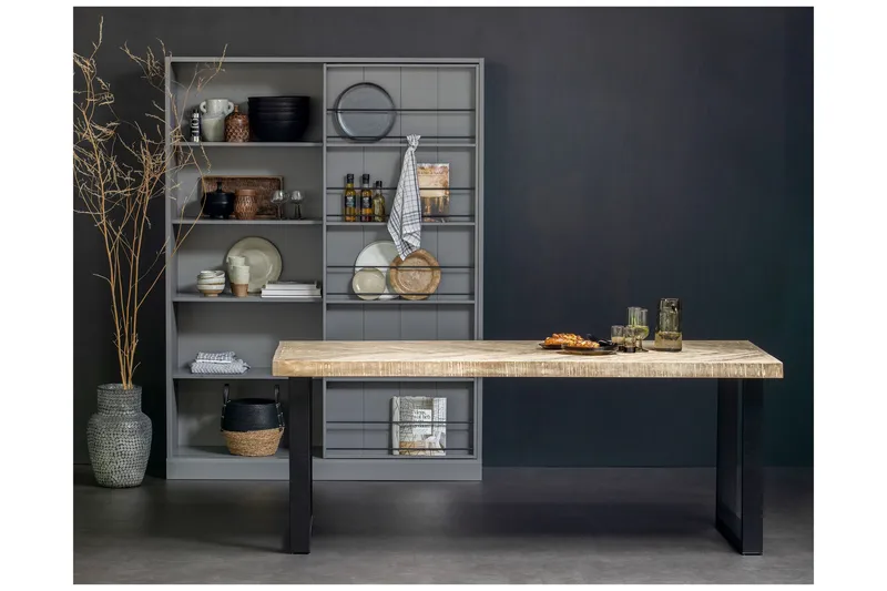 Tablo Matbord U-Formade Ben 200 cm - Spetskypert/Natur/Svart - Möbler - Bord & matgrupp - Matbord & köksbord