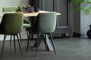 Tablo Matbord X-Formade Ben 160 cm Obehandlat - Ek/Svart - Möbler - Bord & matgrupp - Matbord & köksbord