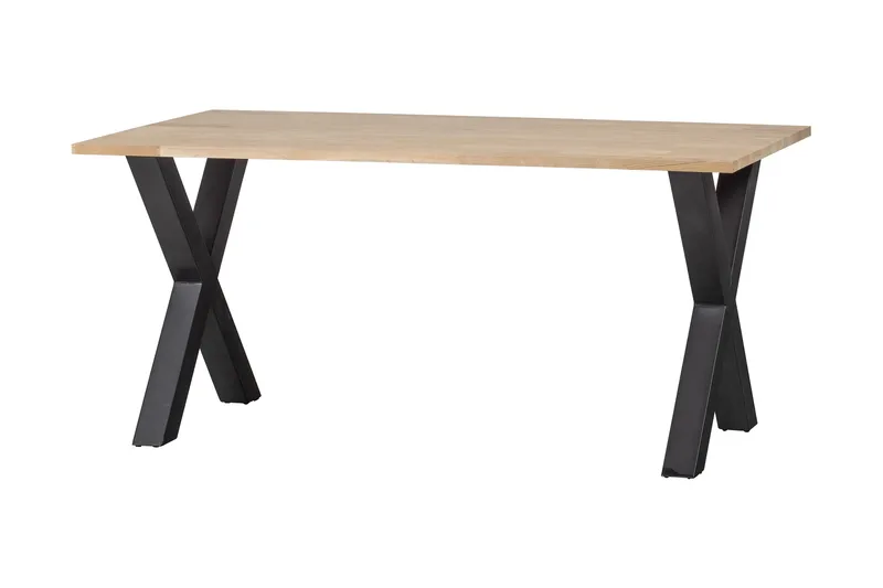 Tablo Matbord X-Formade Ben 180 cm Obehandlat - Ek/Svart - Möbler - Bord & matgrupp - Matbord & köksbord