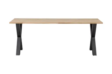 Tablo Matbord X-Formade Ben 220 cm Obehandlat - Ek/Svart - Möbler - Bord & matgrupp - Matbord & köksbord