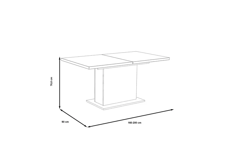 Talebi Matbord 90 cm - Brun/Vit - Möbler - Bord & matgrupp - Matbord & köksbord