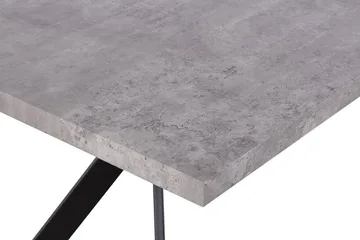 Trimboli Rektangulärt Matbord 160 cm i Trä och Metall med Betongutseende - Grå - Möbler - Bord & matgrupp - Matbord & köksbord