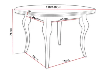 Utdragbart Ovalt Matbord 120 cm i Målat Trä - Vit - Möbler - Bord & matgrupp - Matbord & köksbord