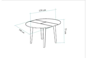 Valsot Runt Litet Matbord 100 cm - Valnöt / Trä - Möbler - Bord & matgrupp - Matbord & köksbord