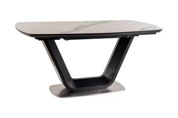 Ventera Förlängningsbart Matbord 160 cm - Keramik/Svart/Vit - Möbler - Bord & matgrupp - Matbord & köksbord