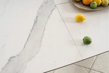 Ventera Förlängningsbart Matbord 160 cm - Keramik/Svart/Vit - Möbler - Bord & matgrupp - Matbord & köksbord