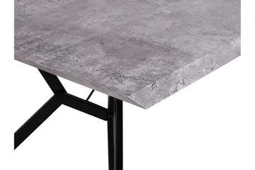 Verd Rektangulärt Matbord 160 cm i Trä och Metall med Betongutseende - Grå - Möbler - Bord & matgrupp - Matbord & köksbord
