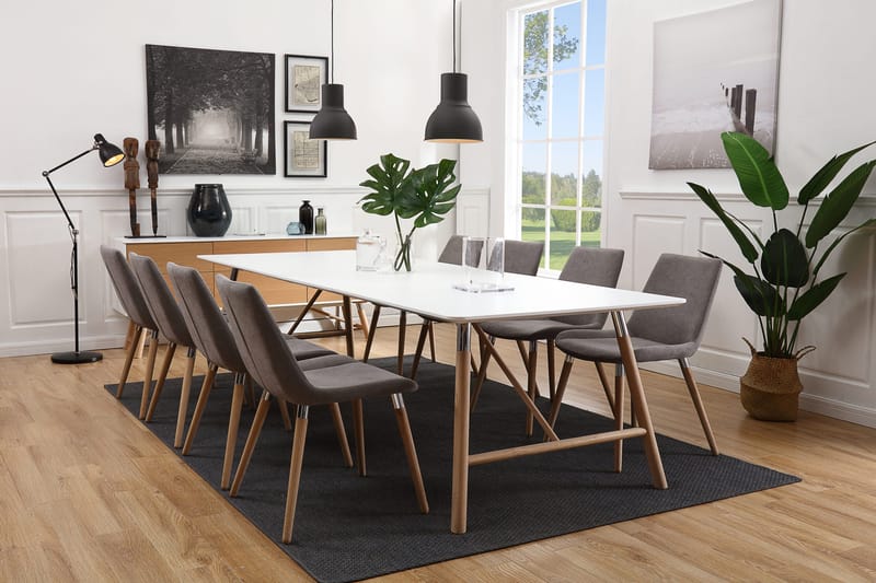 Waltham Förlängningsbart Matbord 180 cm - Vit/Ek - Möbler - Bord & matgrupp - Matbord & köksbord