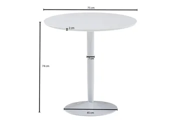 Wilhem Litet Runt Matbord 80 cm i Målad MDF - Vit - Möbler - Bord & matgrupp - Matbord & köksbord