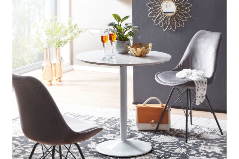 Wilhem Matbord 75 cm Rund - Vit - Möbler - Bord & matgrupp - Matbord & köksbord