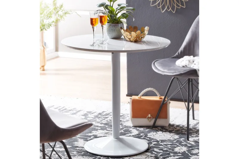Wilhem Matbord 75 cm Rund - Vit - Möbler - Bord & matgrupp - Matbord & köksbord