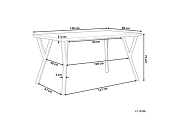 Willanna Matbord 140x80 cm - Brun - Möbler - Bord & matgrupp - Matbord & köksbord