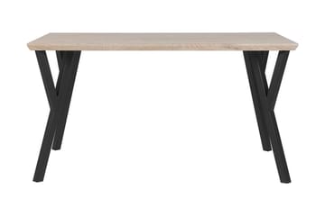 Willanna Rektangulärt Matbord 140 cm i Trä med Ek- och Metallutseende - Ljusbrun - Möbler - Bord & matgrupp - Matbord & köksbord