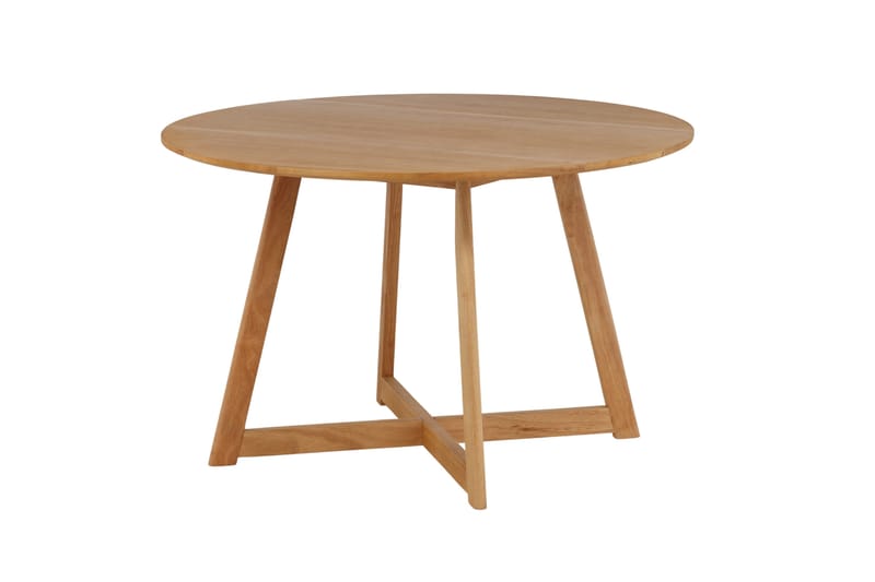 Yakidon Utdragbart Runt Matbord 120 cm med Trä- och Ekutseende - Brun - Möbler - Bord & matgrupp - Matbord & köksbord