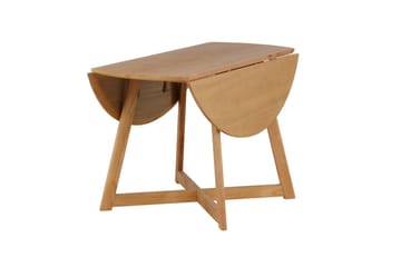 Yakidon Utdragbart Runt Matbord 120 cm med Trä- och Ekutseende - Brun - Möbler - Bord & matgrupp - Matbord & köksbord