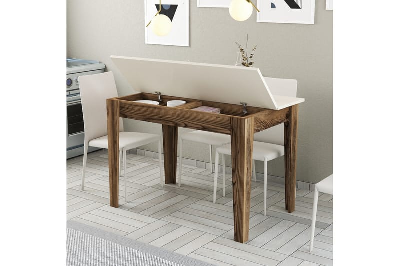 Matbord Levents 110x72 cm Brun/Beige - Hanah Home - Möbler - Bord & matgrupp - Matbord & köksbord