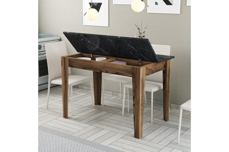 Levents Matbord 110x72 cm Brun/Svart - Hanah Home - Möbler - Bord & matgrupp - Matbord & köksbord