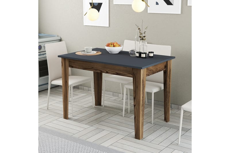 Matbord Levents 110x72 cm Brun/Svart - Hanah Home - Möbler - Bord & matgrupp - Matbord & köksbord