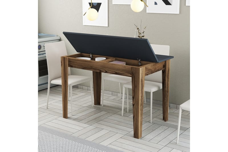 Matbord Levents 110x72 cm Brun/Svart - Hanah Home - Möbler - Bord & matgrupp - Matbord & köksbord